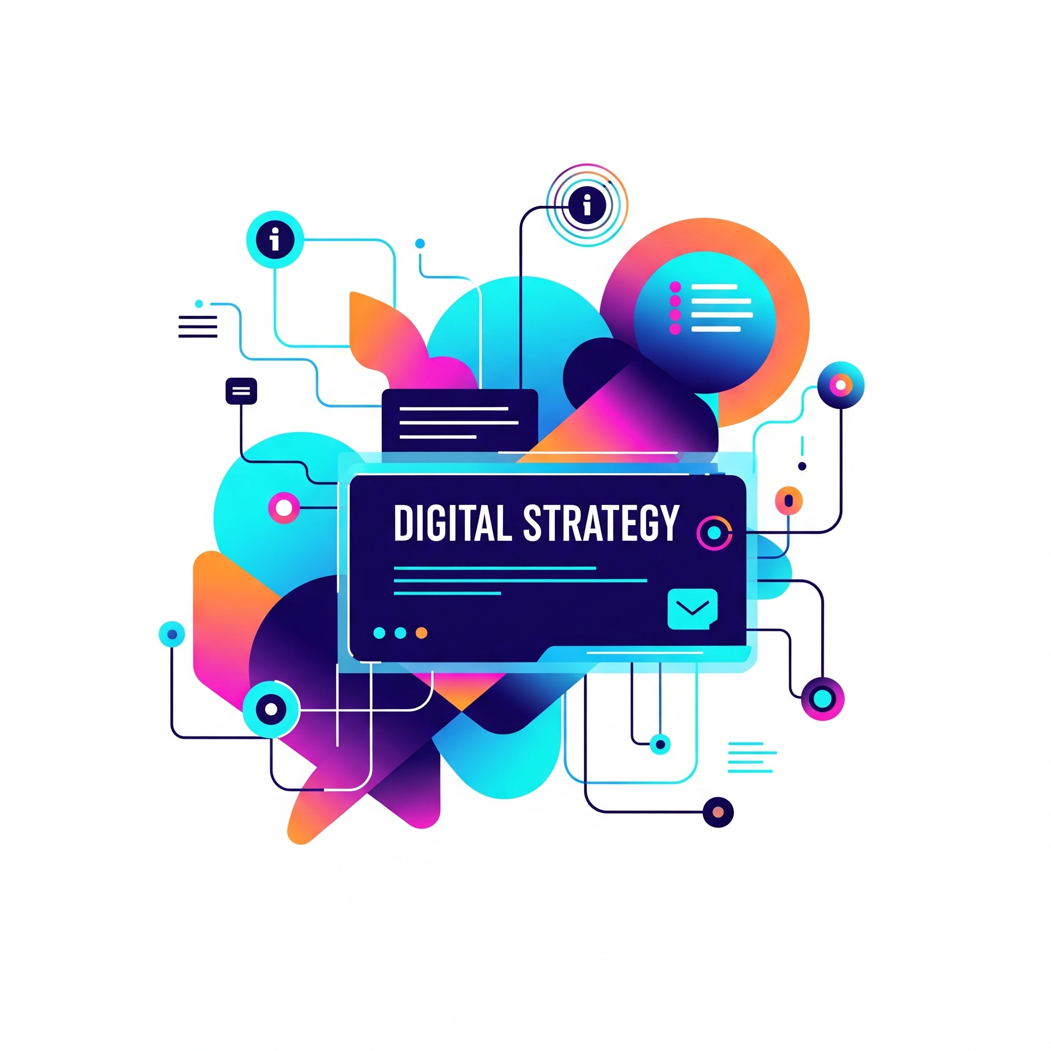 Abstract digital strategy illustration